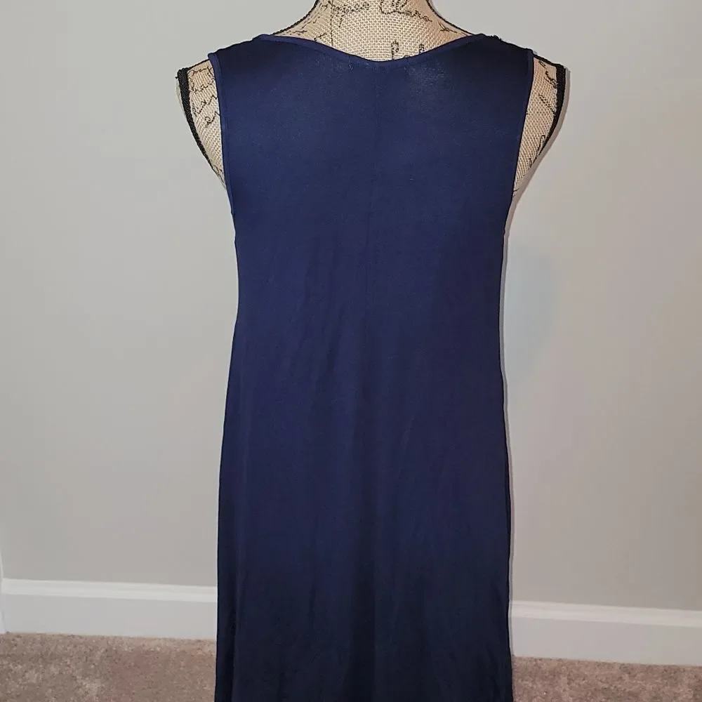 NWOT Espresso navy nautical like dress - Picture 2 of 4